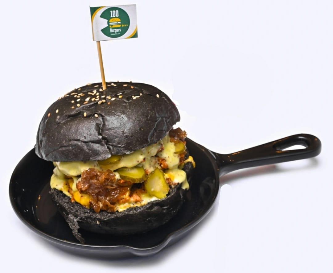 Charcoal Triple Smash Burger